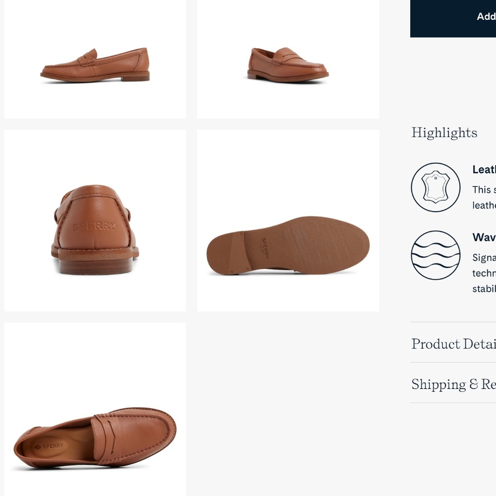 Sperry Top- Sider Seaport Leather Penny Loafer Oxford US 7 Women’s Shoes - Picture 13 of 13